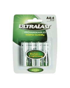 Ultralast ULN4AASL ULN4AASL AA Rechargeable NiCd Batteries for Solar Lights, 4 pk