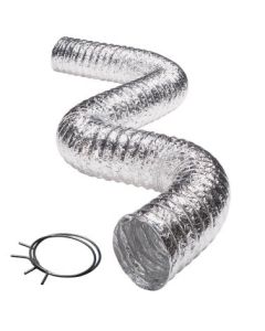 Deflecto FLXC0408 Aluminum Duct (2-ply; 8ft; UL 181 Class 1)