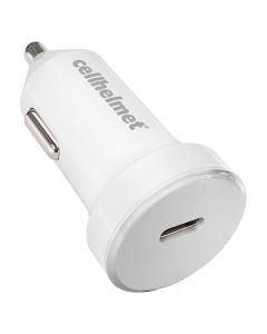25W PD CAR PLUG USB-C WHT