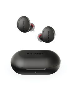 Phiaton PPU-TW0060BK01 BonoBuds Lite Bluetooth Earbuds with Microphone and Charging Case, AI Noise Reduction, PPU-TW0060 (Space Black)