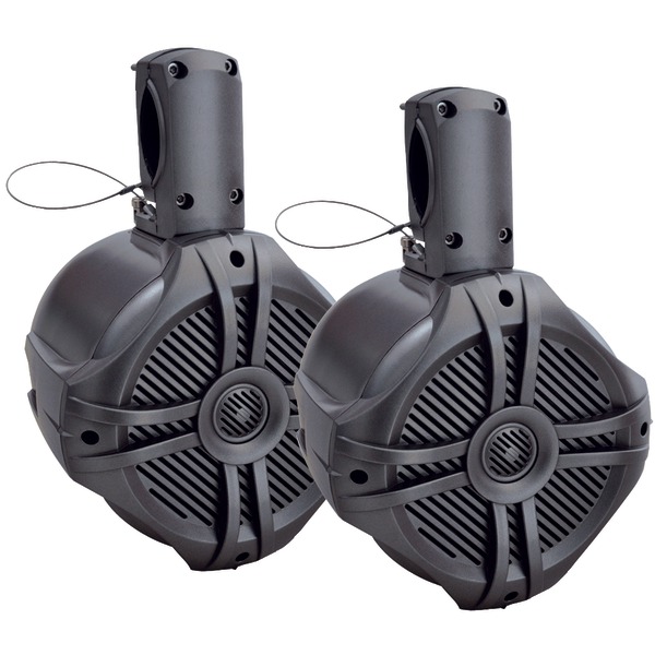 Power Acoustik MWT-80T Marine-Grade Wake Tower Enclosure & Speaker System in Titanium (8 Inch, 750 Watts)